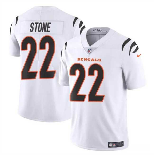 Men & Women & Youth Cincinnati Bengals #22 Geno Stone White Vapor Untouchable Limited Stitched Jersey